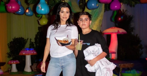 Mason Disick, 13, out with dad Scott Disick